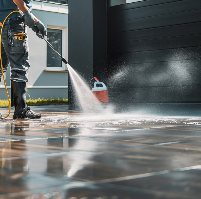Custom Concrete Wall Cleaning